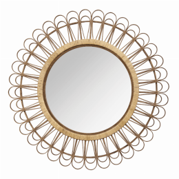 33.86" Tulum Rattan Mirror