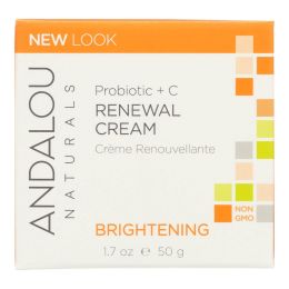 Andalou Naturals Renewal Cream Brightening Probiotic plus C - 1.7 fl oz