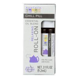 Aura Cacia - Roll On Essential Oil - Chill Pill - Case of 4 - .31 fl oz