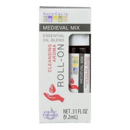 Aura Cacia - ROLL ON Essential Oil - Medieval (Case of 4 x.31 fl oz)