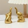 2pcs Gold Elephant Decor Ornament