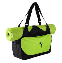 Multifunction Yoga Mat Tote Bag: Lightweight, Durable, Breathable Pouch  [Green]