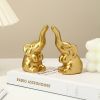 2pcs Gold Elephant Decor Ornament