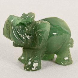 Jade Stone Carving Elephant Feng Shui Statue