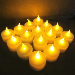 240x LED Tea Lights Candles Battery Operated Flickering Flameless Realistic Tealight