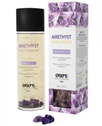 Exsens Of Paris Organic Massage Oil- Sweet Almond Amethyst Crystals