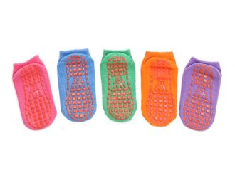 6 Pairs Adult Non-Skid Socks for Yoga Pilates Ballet Colorful Comfy Slipper Socks