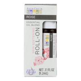 Aura Cacia - ROLL ON Essential Oil - Rose (Case of 4 x .31 fl oz)