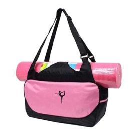 Multifunction Yoga Mat Tote Bag: Lightweight, Durable, Breathable Pouch  [Pink]