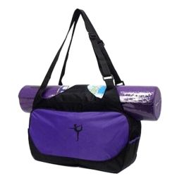 Multifunction Yoga Mat Tote Bag: Lightweight, Durable, Breathable Pouch  [Purple]