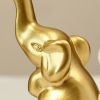 2pcs Gold Elephant Decor Ornament