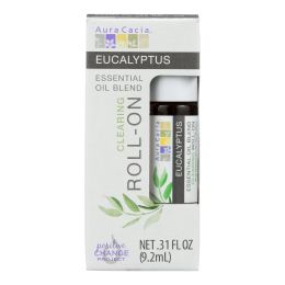 Aura Cacia - ROLL ON Essential Oil - Eucalyptus (Case of 4 x.31 oz)