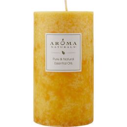 RELAXING AROMATHERAPY by Relaxing Aromatherapy ONE 2.75 X 5 inch PILLAR AROMATHERAPY CANDLE. COMBINES THE ESSENTIAL OILS OF LAVENDER AND TANGERINE