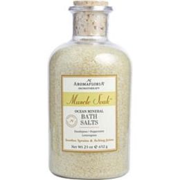 Muscle Soak By Aromafloria Ocean Mineral Bath Salts 23 Oz  --Eucalyptus, Peppermint, And Lemongrass