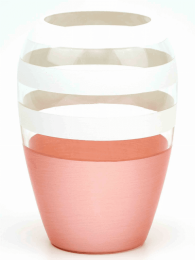 Handpainted glass vase (Color: Rose, size: 6 inch)