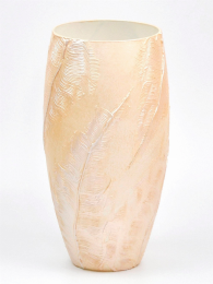 Handpainted glass vase (Color: Yellow Style #1, size: 12 inch)