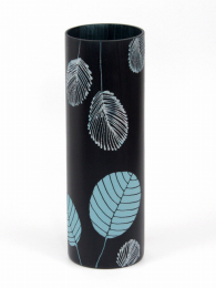 Handpainted glass vase (Color: Handpainted, size: 12 inch)