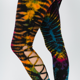 NAVA LEGGINGS - Rayon Spandex Criss Cross Capri Leggings-Mudmee (Color: Mudmee, size: Large (14-16))