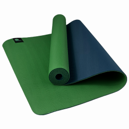 tpECOmat - Super Grippy Yoga Mat (Color: SHAMROCK / NAVY, size: 4mm)