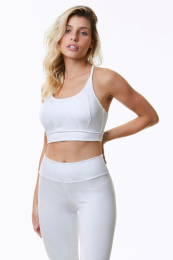 Hype Sports Bra (Color: White, size: Large)