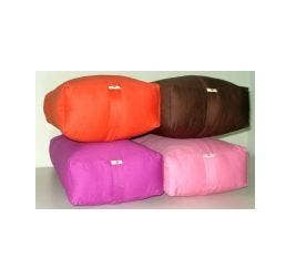 Cotton Rectangular Yoga Bolsters - Deluxe Fabric (Color: Burnt Orange)