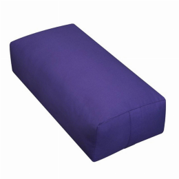 Cotton Rectangular Yoga Bolsters - Deluxe Fabric (Color: Purple)