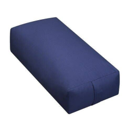 Cotton Rectangular Yoga Bolsters - Deluxe Fabric (Color: Blue)