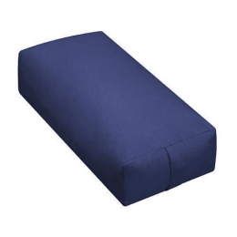 Cotton Rectangular Yoga Bolsters - Deluxe Fabric (Color: Blue)