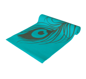 Yoga & Pilates Mat (Color: Aqua, size: 1/4"H X 24"W X 68"L)