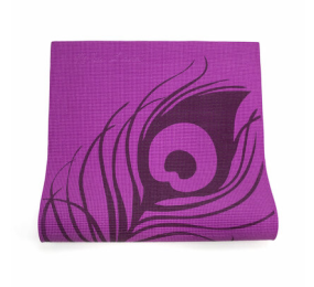 Yoga & Pilates Mat (Color: Purple, size: 1/4"H X 24"W X 68"L)