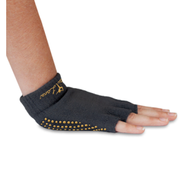 Yoga Gloves (Color: Black With Gold, size: One Size)