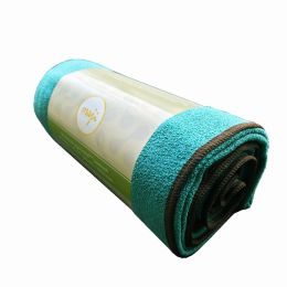 NoSkid Sandwash Yoga Towel (Color: Green)