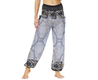 Harem Waist Yoga Beach Pants (Color: Gray)