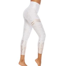 Hot Stamping Leggings / Yoga Pants (Color: White)