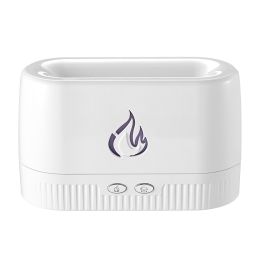 230ML Flame Humidifier Aroma Diffusers (Color: White)