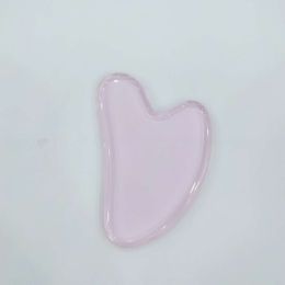 Natural Resin + Jade Gua sha Body Massage Scraper Gau Sha (Color: Pink jade)