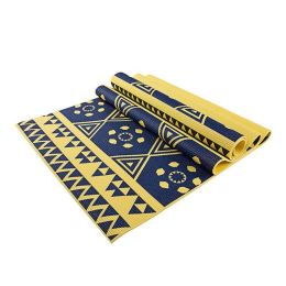 Maji Sport PRINTED PVC PREMIUM YOGA MAT (Color: Yellow)