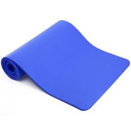 0.6-inch (1.5cm) Thick Yoga Mat Anti-Tear High Density NBR Exercise Mat Anti-Slip Fitness Mat (Color: Blue)