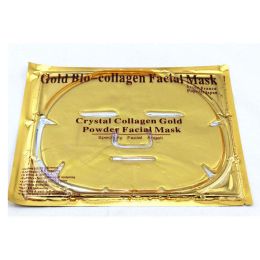 24K Gold Collagen Face Mask (Color: Gold)