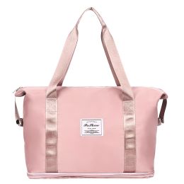 Waterproof Expandable Gym Tote Bag (Color: Pink)