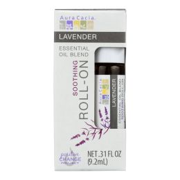 Aura Cacia- ROLL ON Essential Oil - Lavender (Case of 4 x .31 fl oz) (SKU: 2071587)
